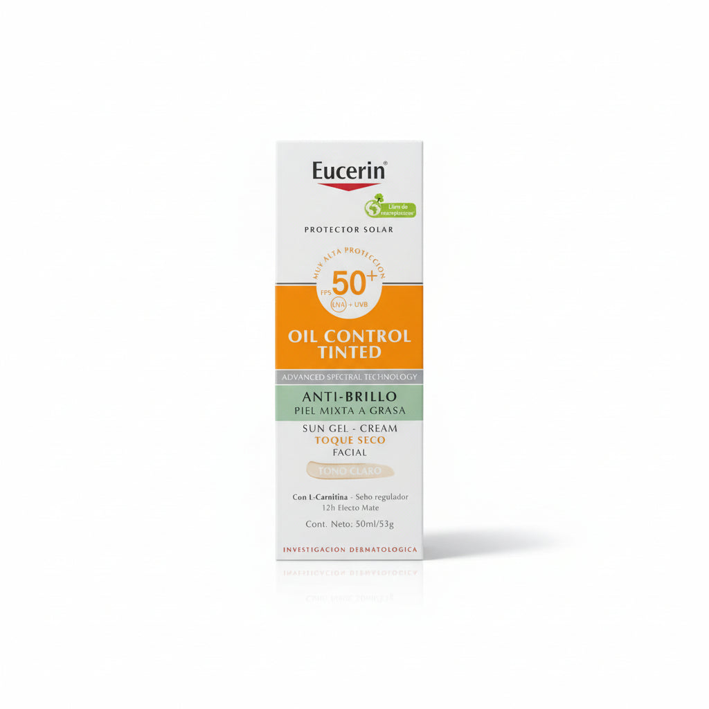 Eucerin Sun Gel-Cream Oil Control Tinted Tono Claro FPS 50+ 50 ml