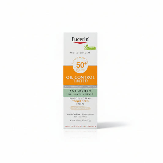 Eucerin Sun Gel-Cream Oil Control Tinted Tono Claro FPS 50+ 50 ml
