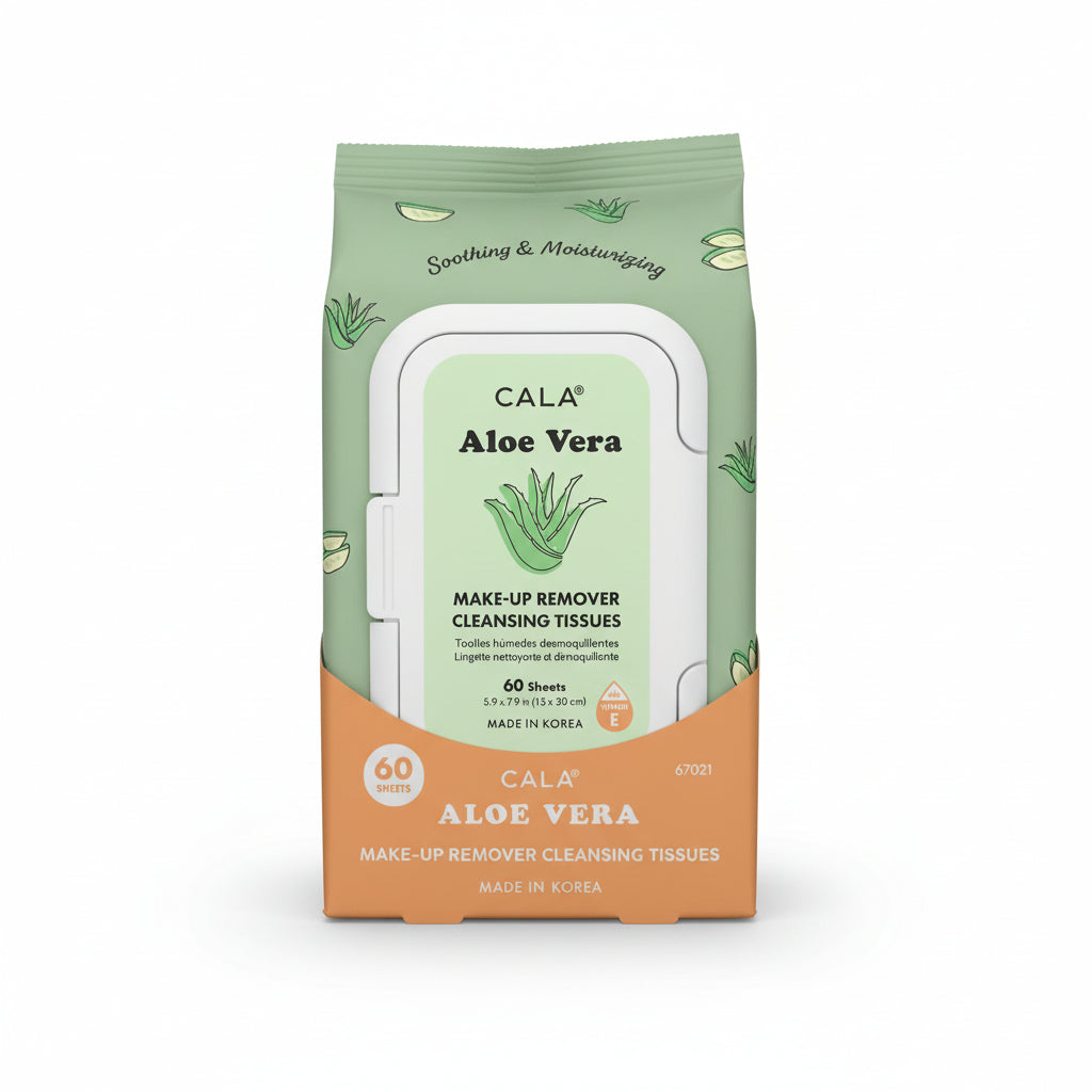 Cala Aloe Vera Make-Up Remover Cleansing Tissues 60 Sheets