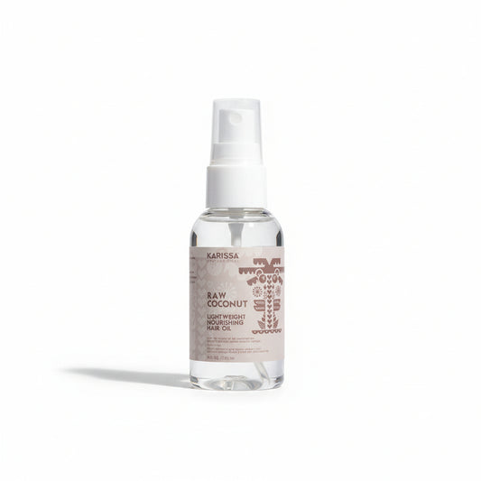 karissa raw coconut lightweight nourishing hair oil 3.1 fl oz 92ml