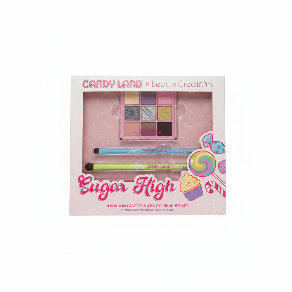Beauty Creations Candy Land Sugar High Shadow Palette & Brush Set