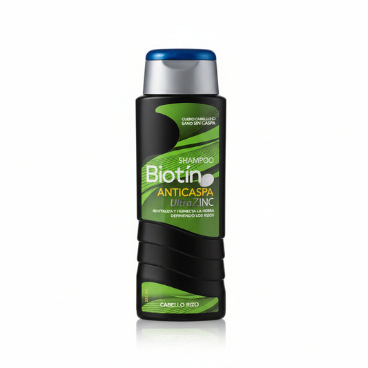 Biotín H3 Shampoo Anticaspa Ultra Zinc Cabello Rizo 355ml