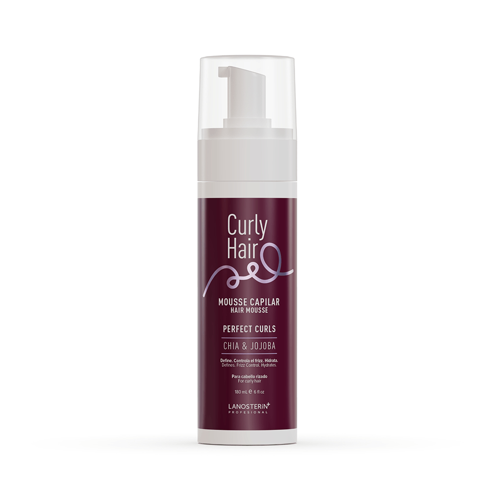 Lanosterín Profesional Curly Hair Mousse Capilar Perfect Curls Chía & Jojoba 180 ml